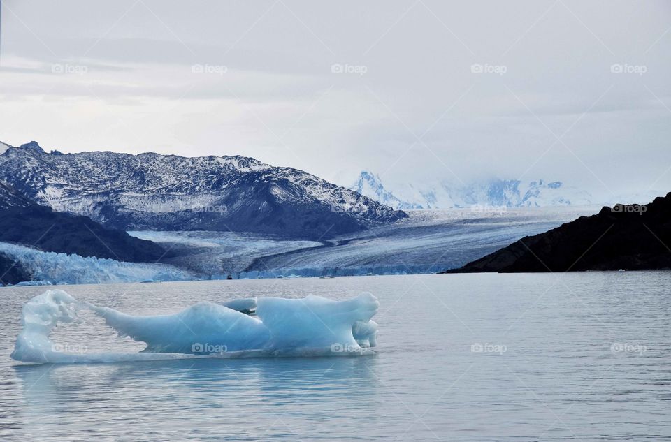 View of icebergs during winter