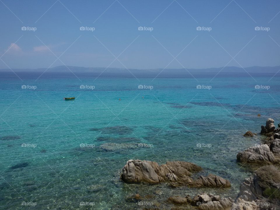 Sea view from the coastline