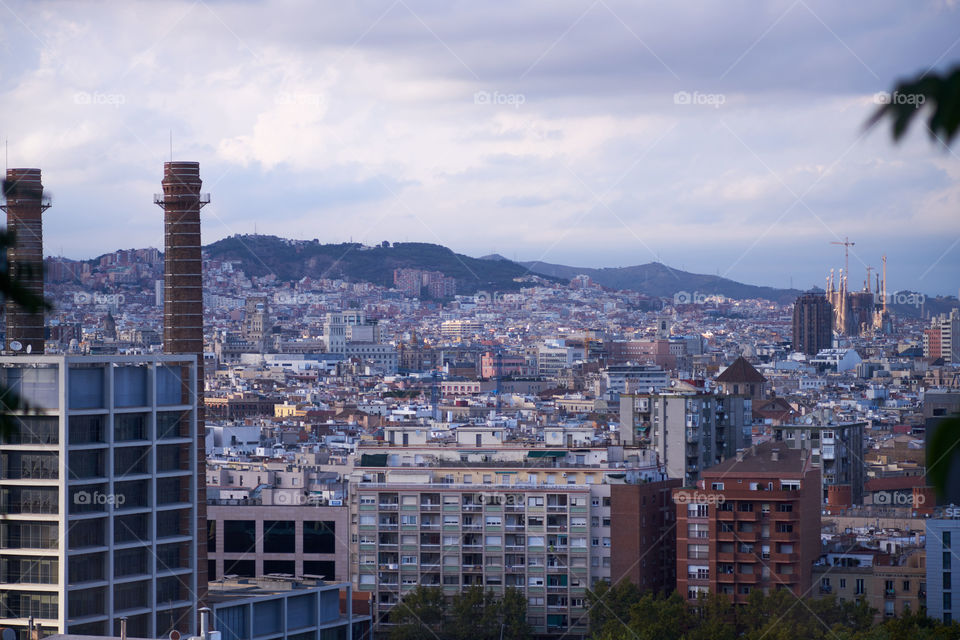 Barcelona. Vista General desde  Montjuic. 