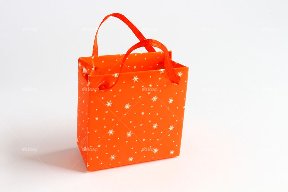 red paper bag