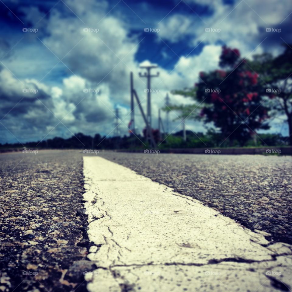 The hard tar road
