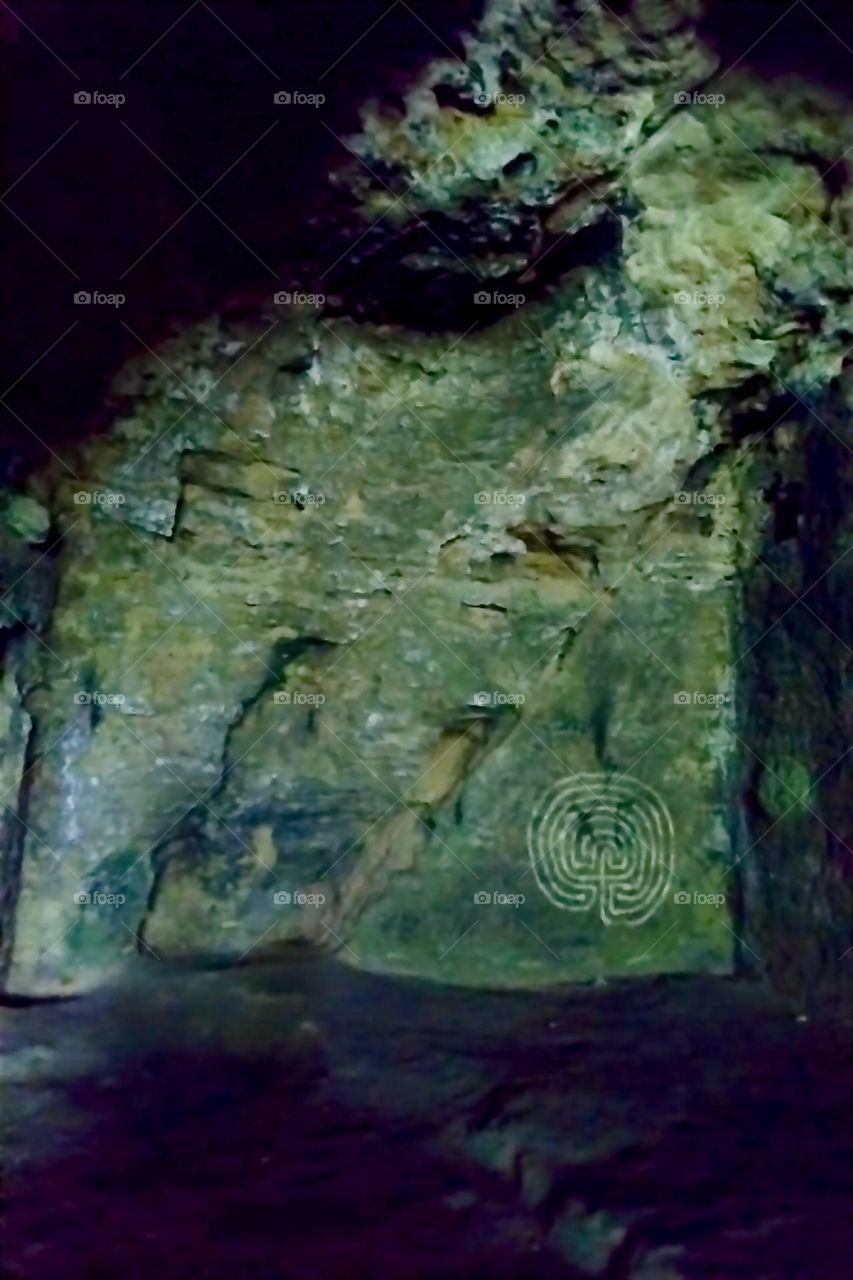 This is the „Steinkirche“, the „Stone Church“ by „Scharzfeld“, „Harz“, „Saxony-Anhalt“ in former „E Germany“. A Christian church in medieval times its history of habitation long predates it evident by prehistoric drawings. 2024. Hypnotic Productions