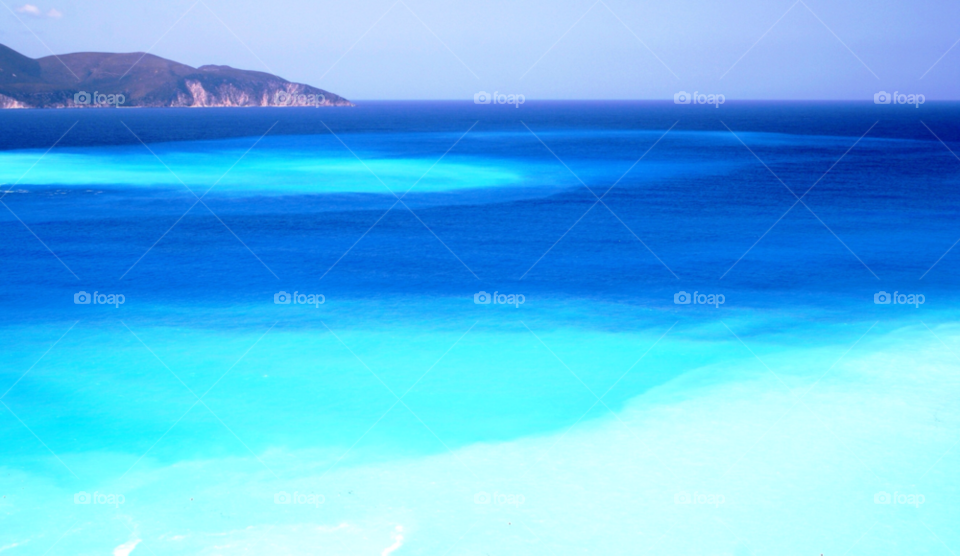 blue horizon panorama greece by adrianocastelli