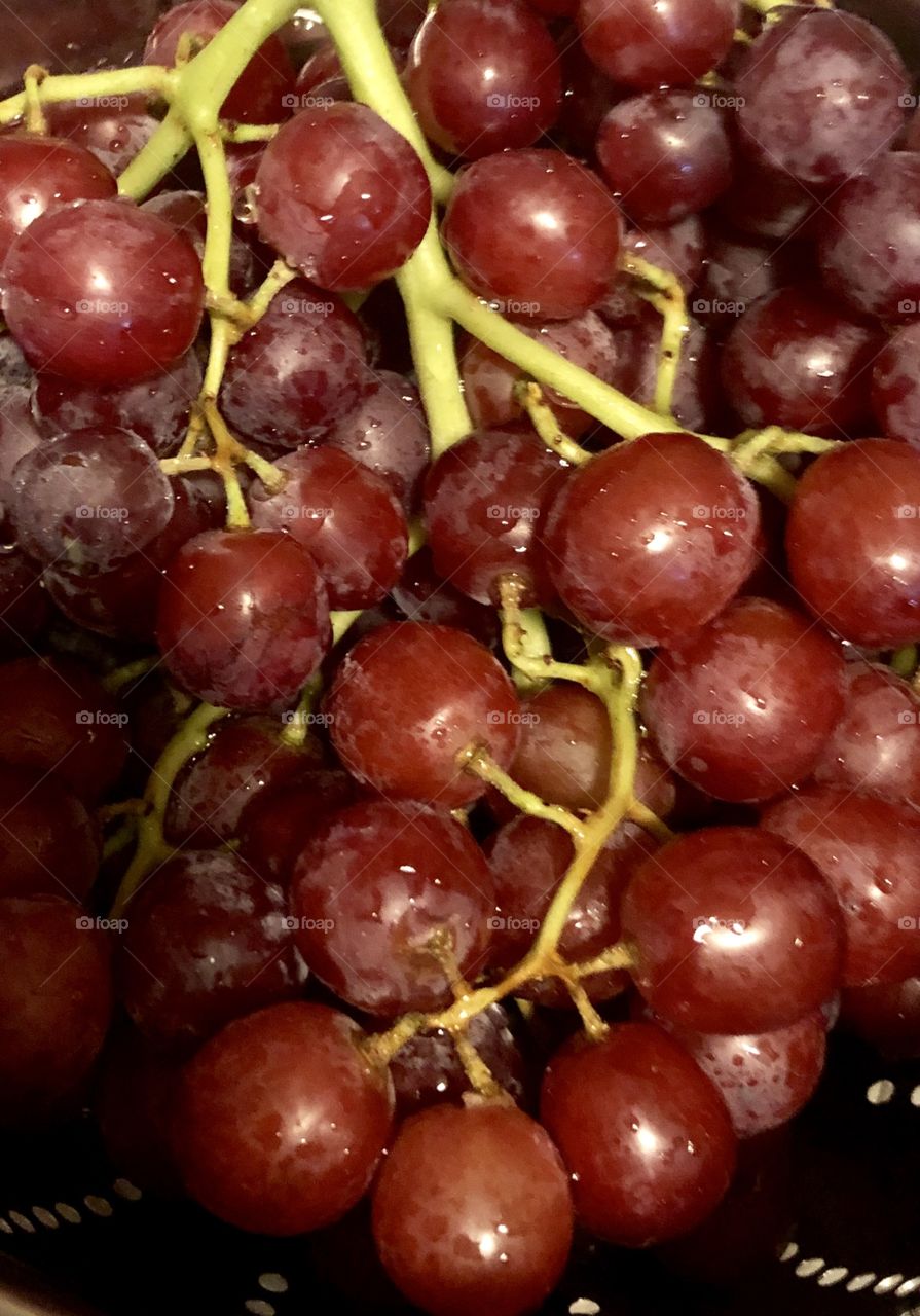 Red grapes  fresh fruit 