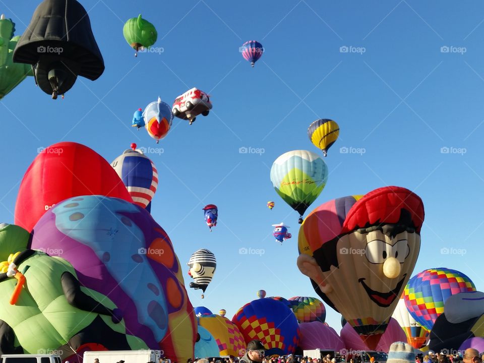 Hot air balloons at the Albuquerque International Balloon Fiesta 2016