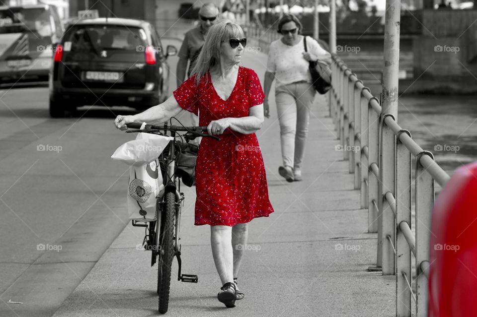 Woman In Red Dress 