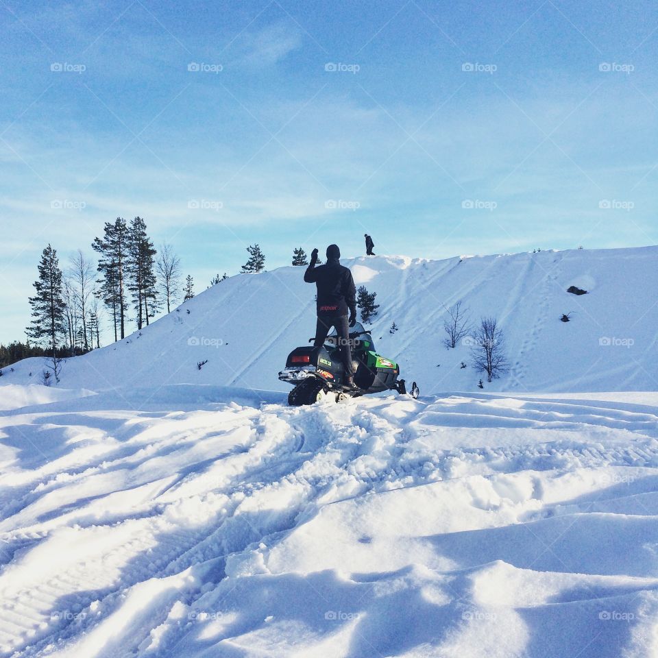 Snowmobiling