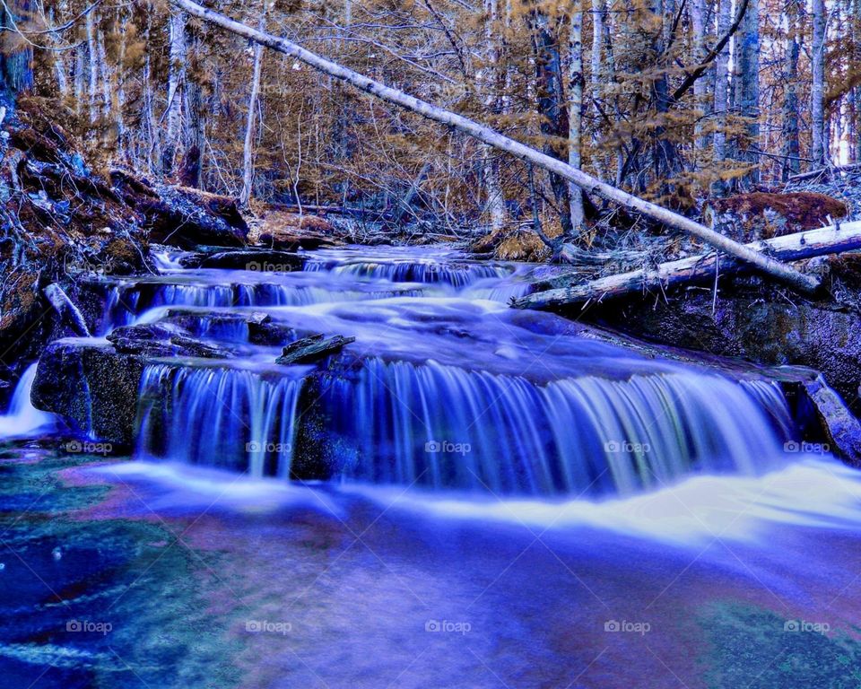 Blue waterfall 