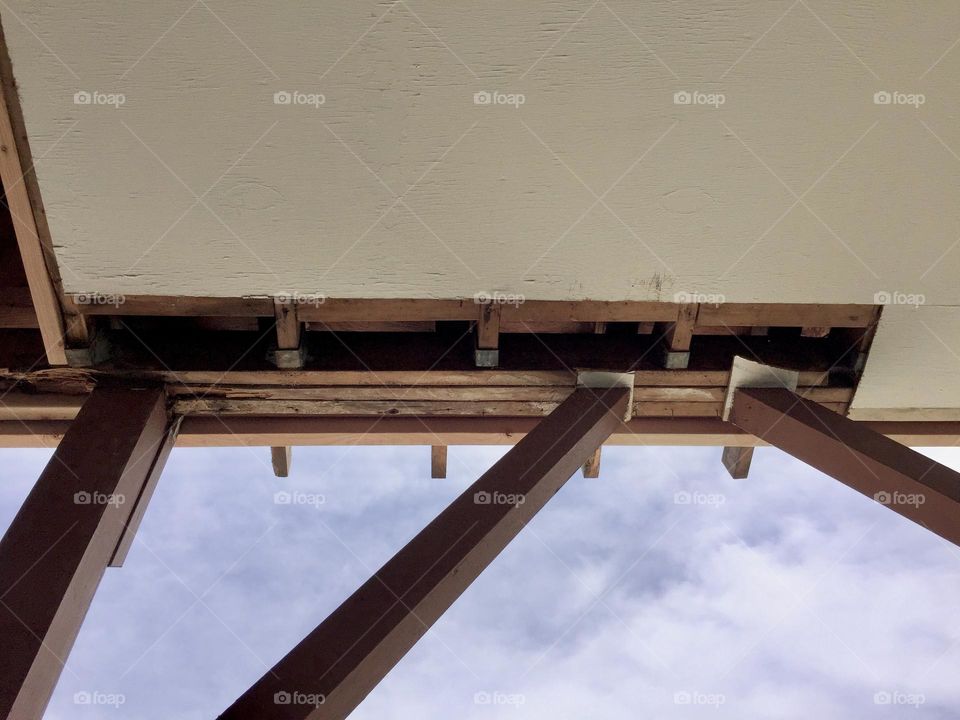 a white colored roof undergoing construction