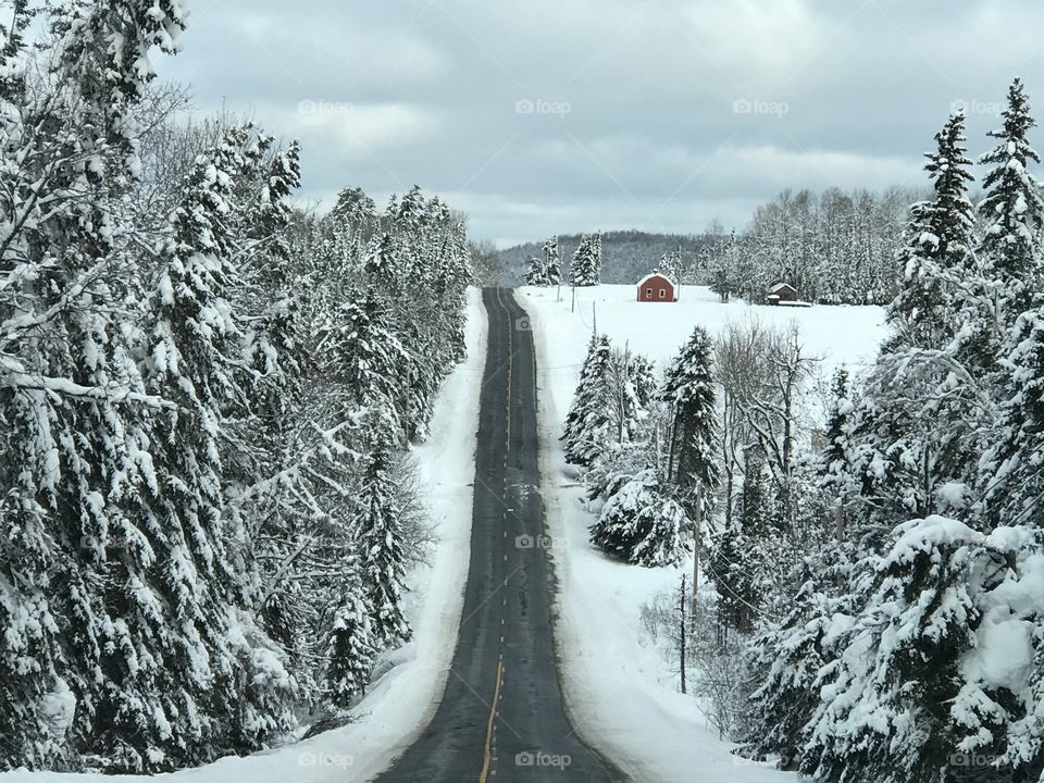 Winter in rural Maine