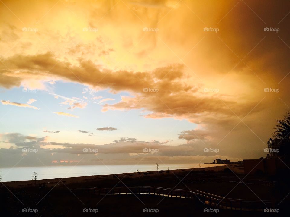 Storm on the Beach. Lightening Storm over St Pete Beach