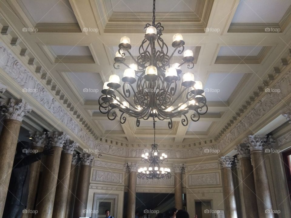 chandelier inside the national museum
