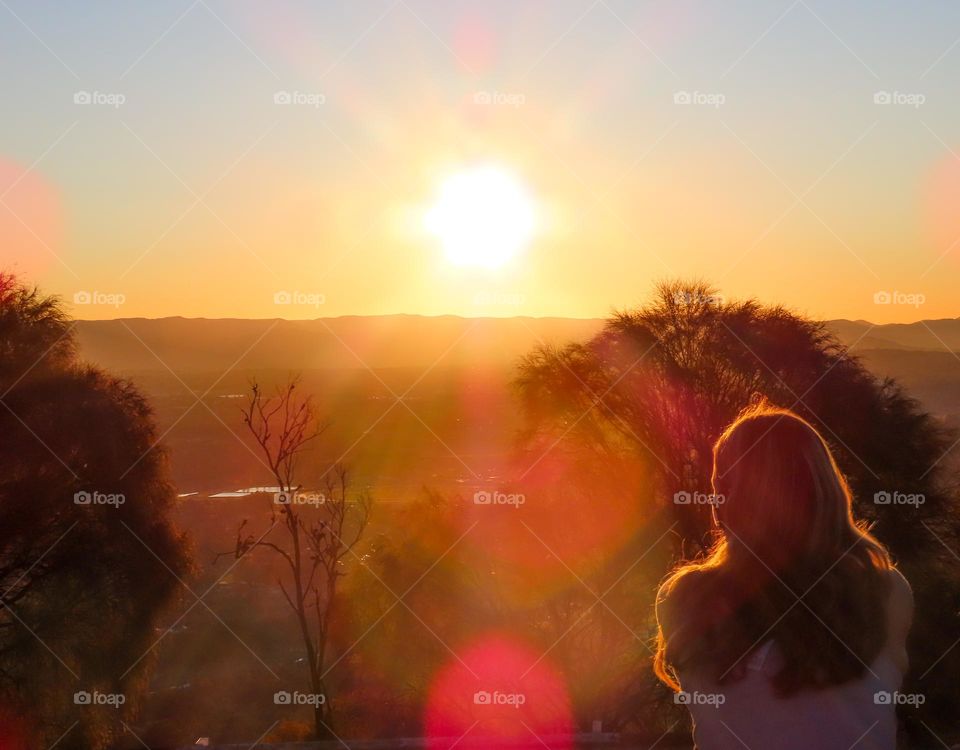 Mountaintop sunset