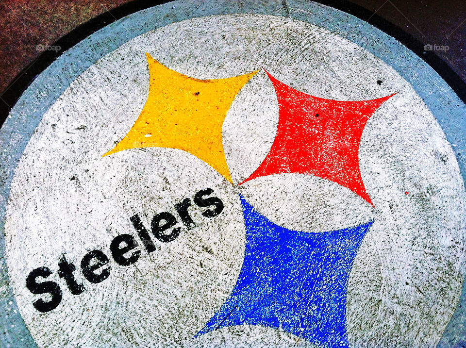 Pittsburgh Steelers street art.