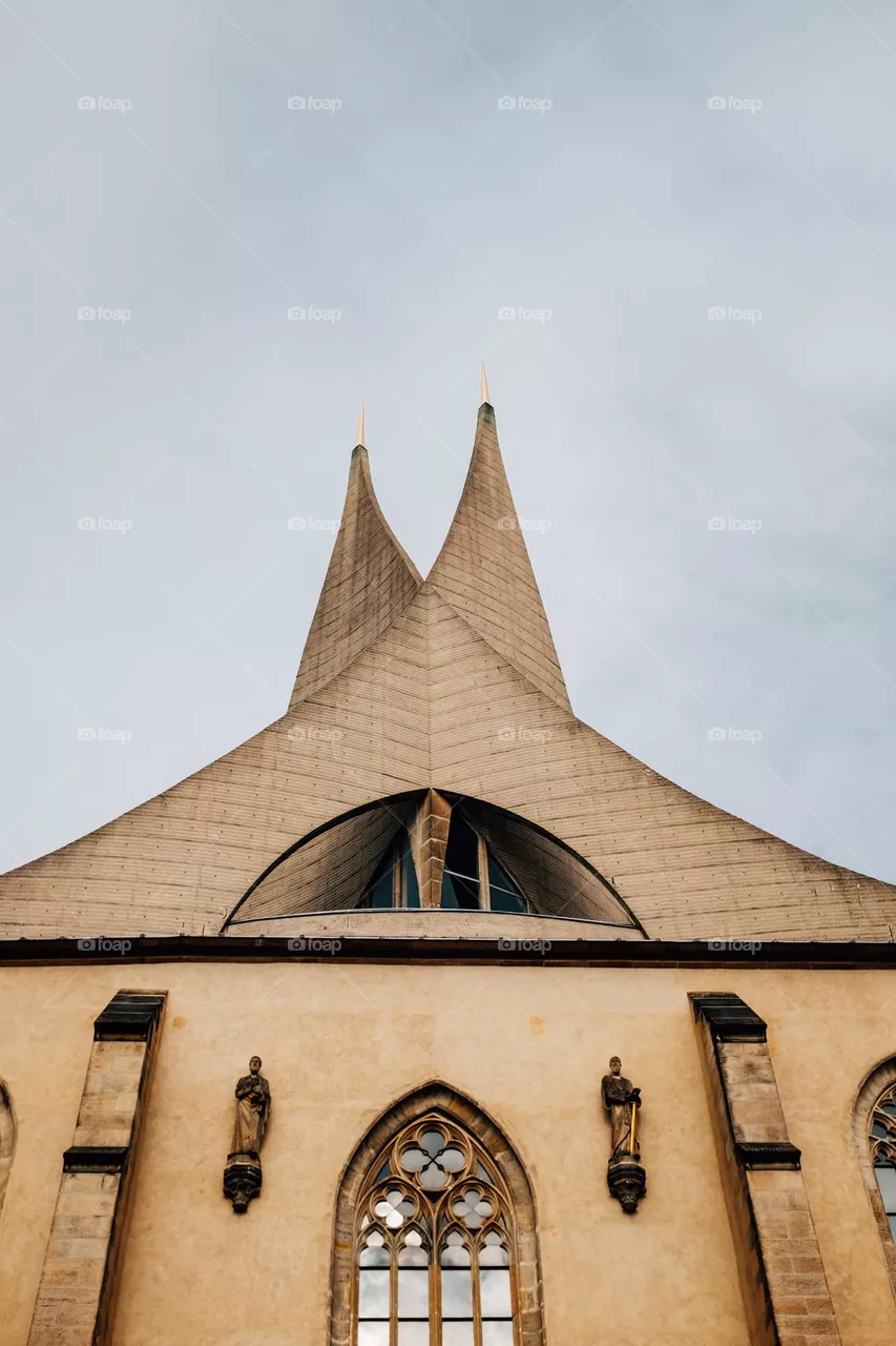 Top Of A Tall Pointed Church