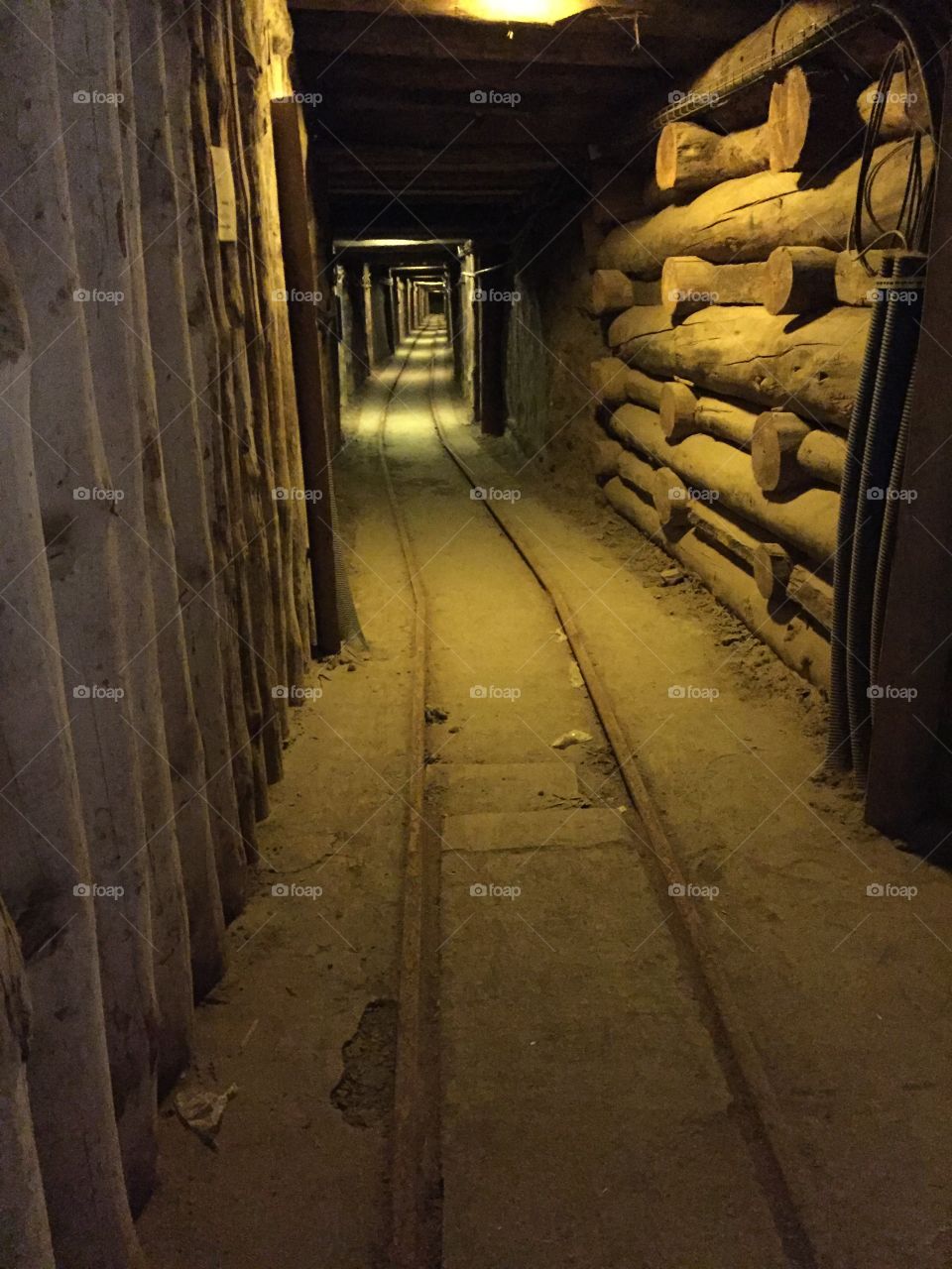 Salt mine tunnel in Krakow, Poland