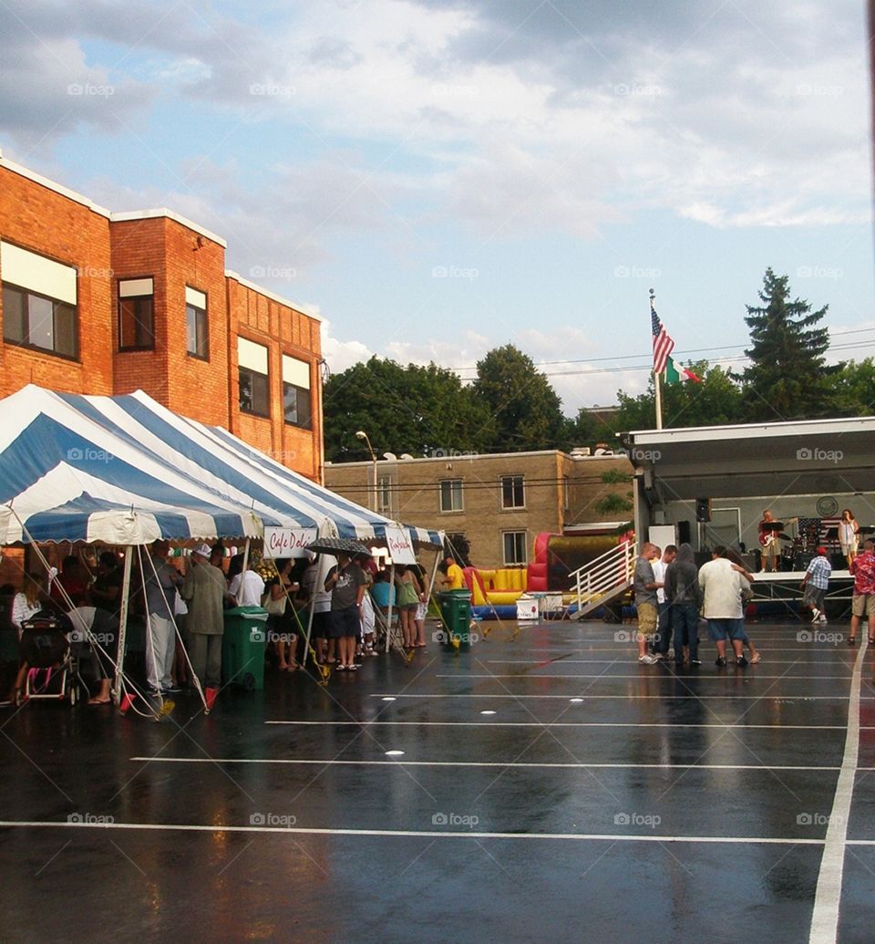 Flea market after the rain