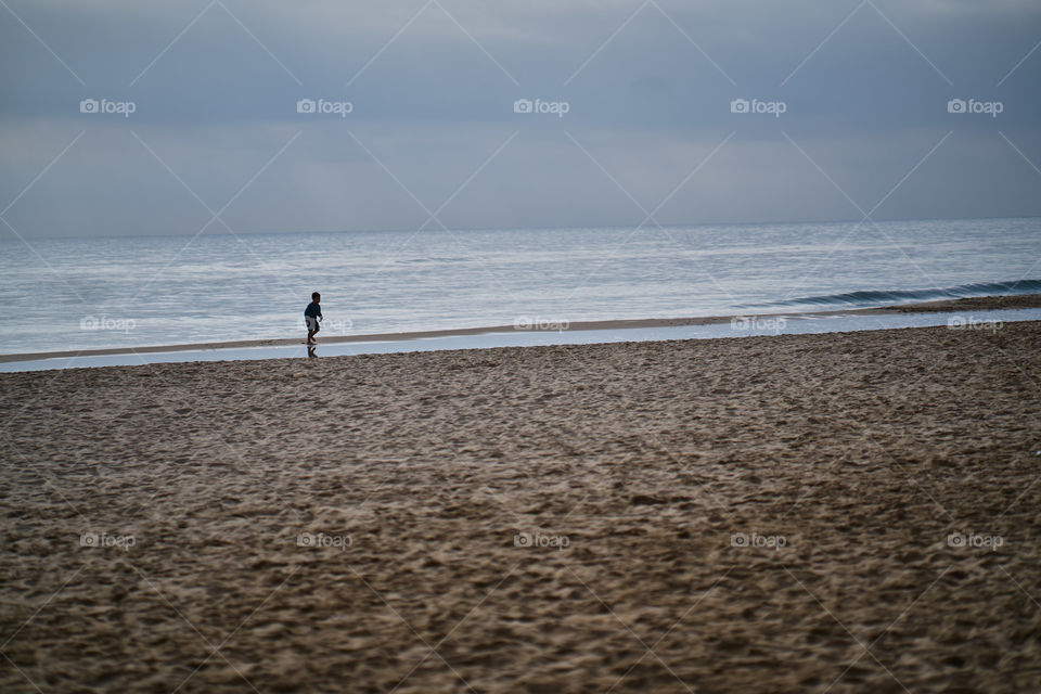 Playa de Torredembarra en invierno 