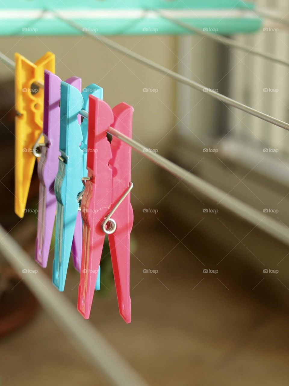 Colorful clothespins 