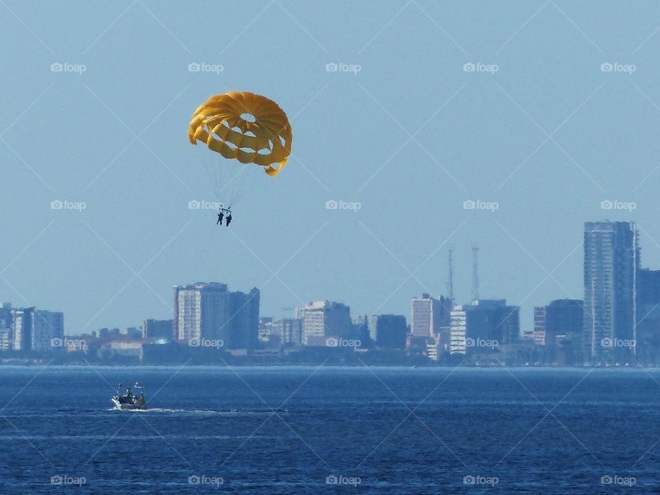 Parasailing over the City 