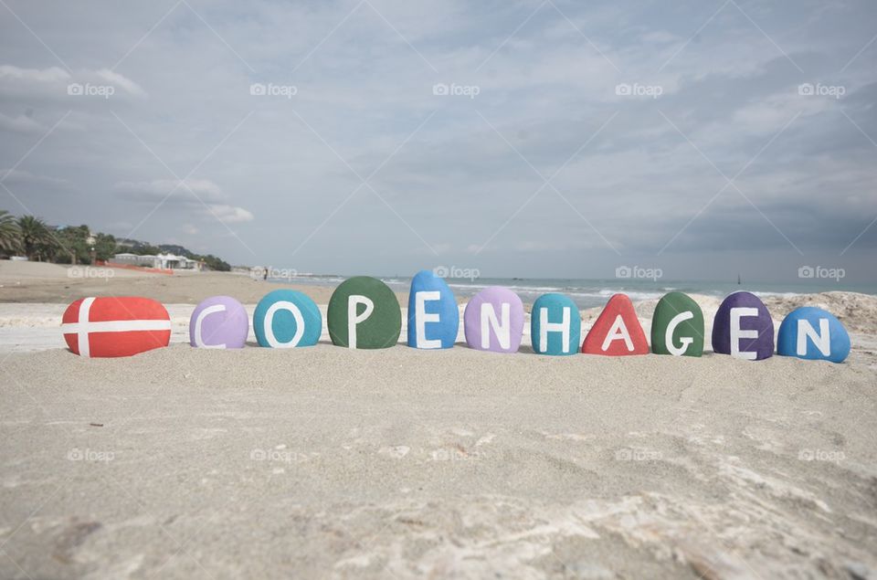 Copenhagen, souvenir on colourful stones