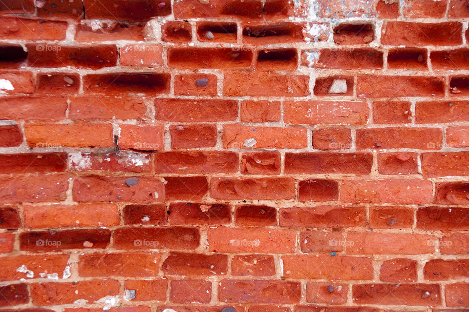 Old red brick wall