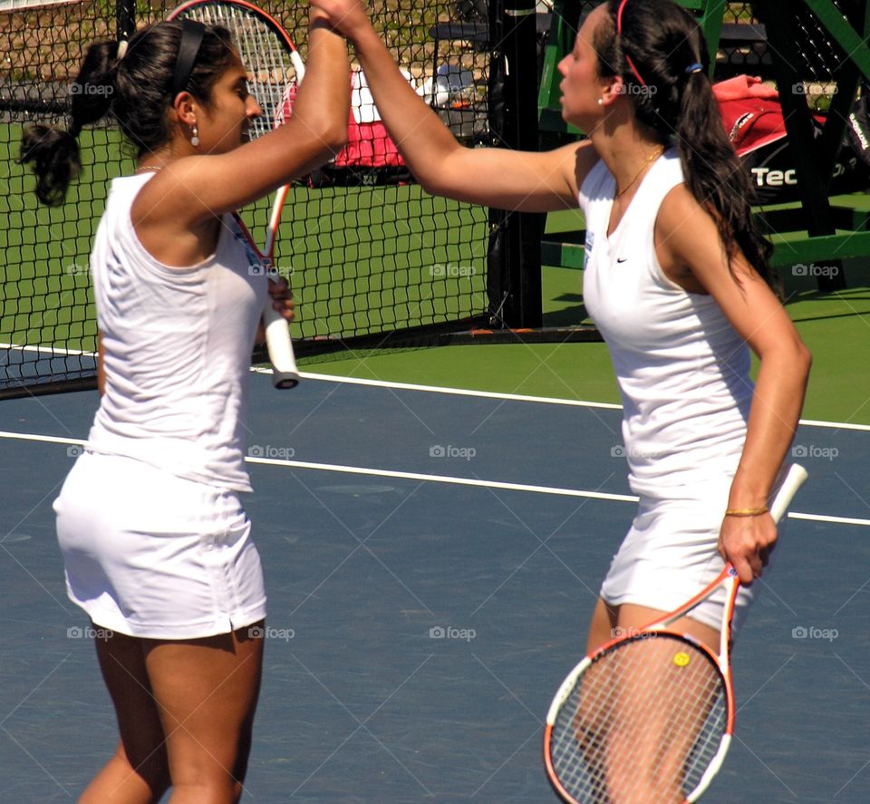 Columbia Tennis. Women's tennis featuring Columbia vs Princeton Doubles. 
Zazzle.com/Fleetphoto 