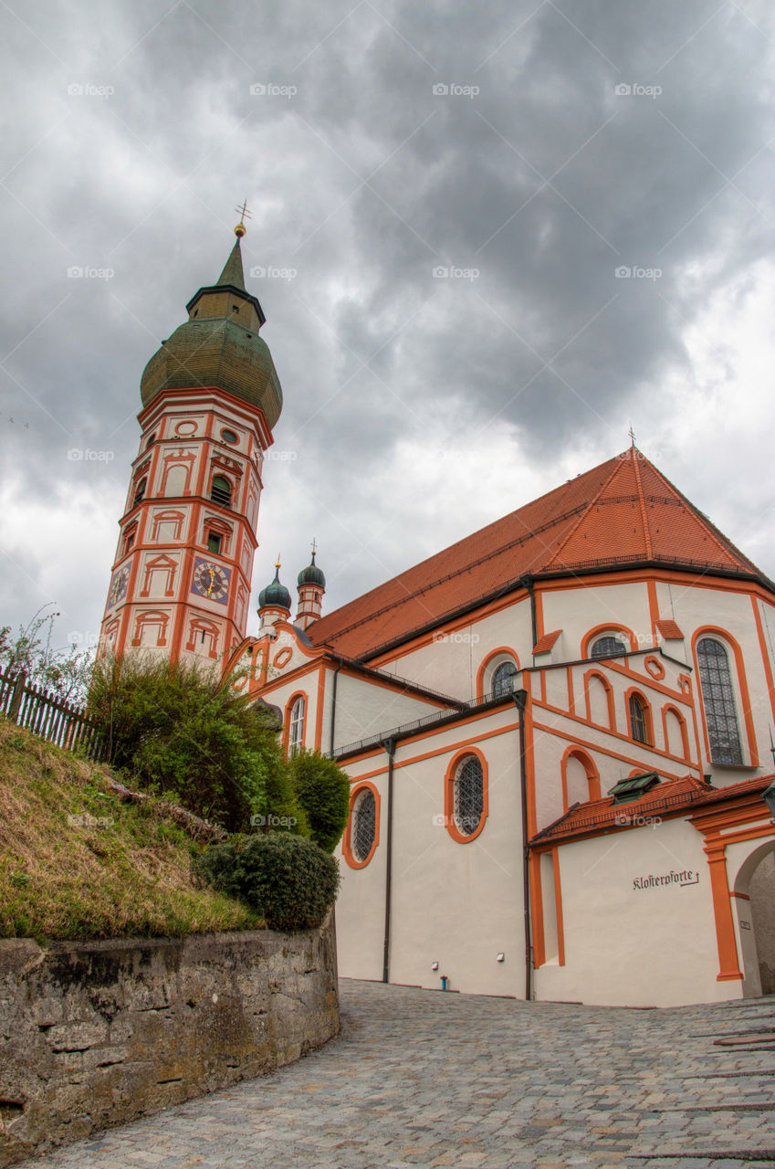 Storm clouds over the church