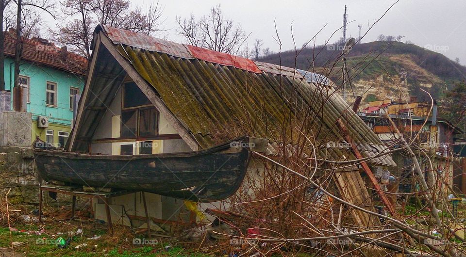 boat with house