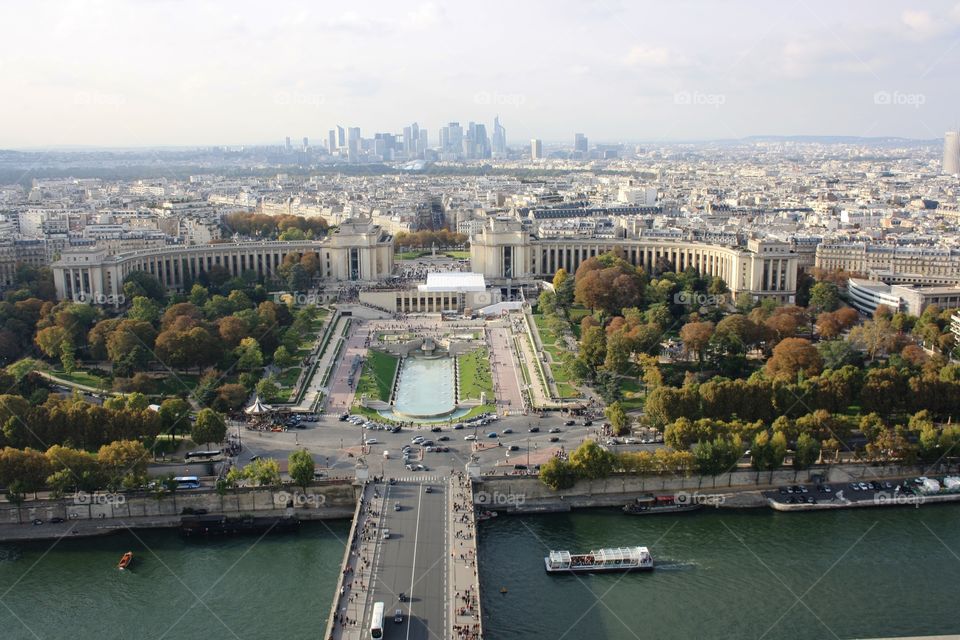 View from top of Eiffel Tower in Paris