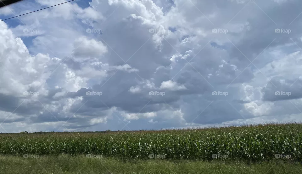 Riding along looking at this beautiful sky 