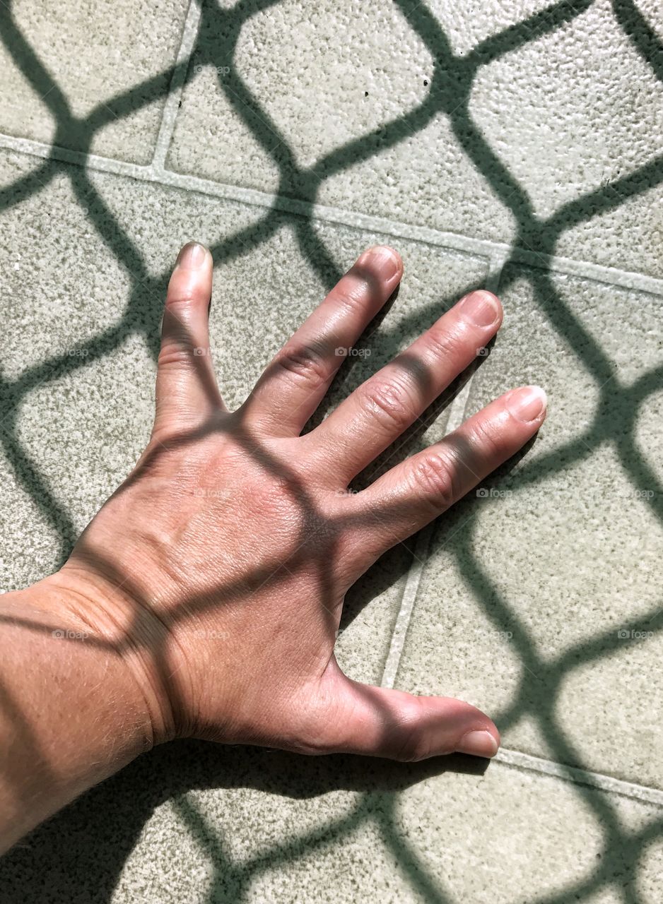 Hand in shadow