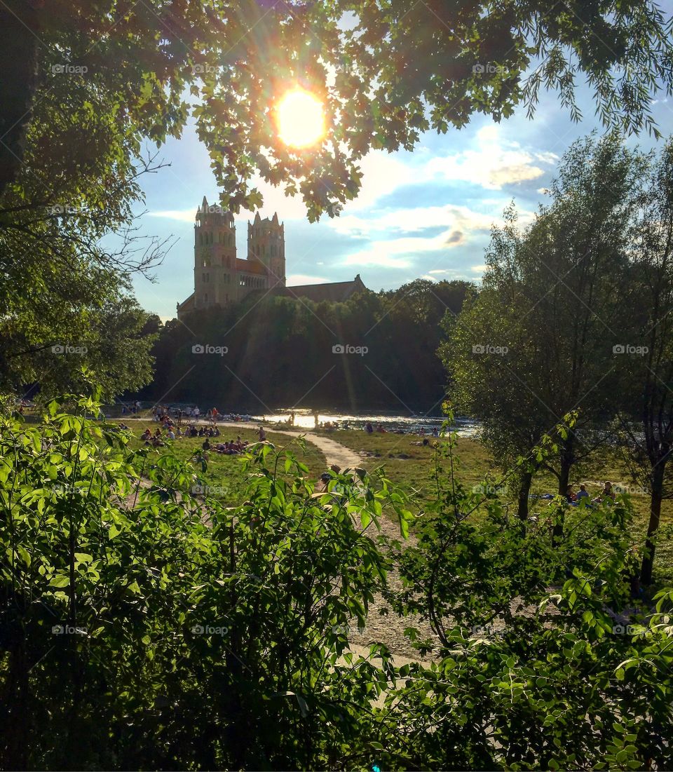 Scenic view of park in munich
