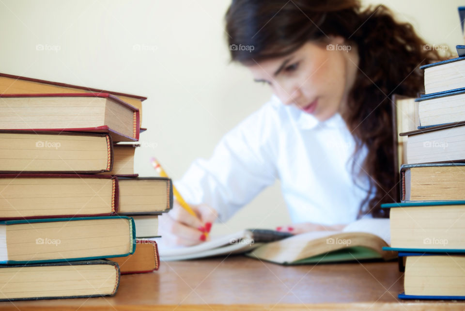 Woman studying