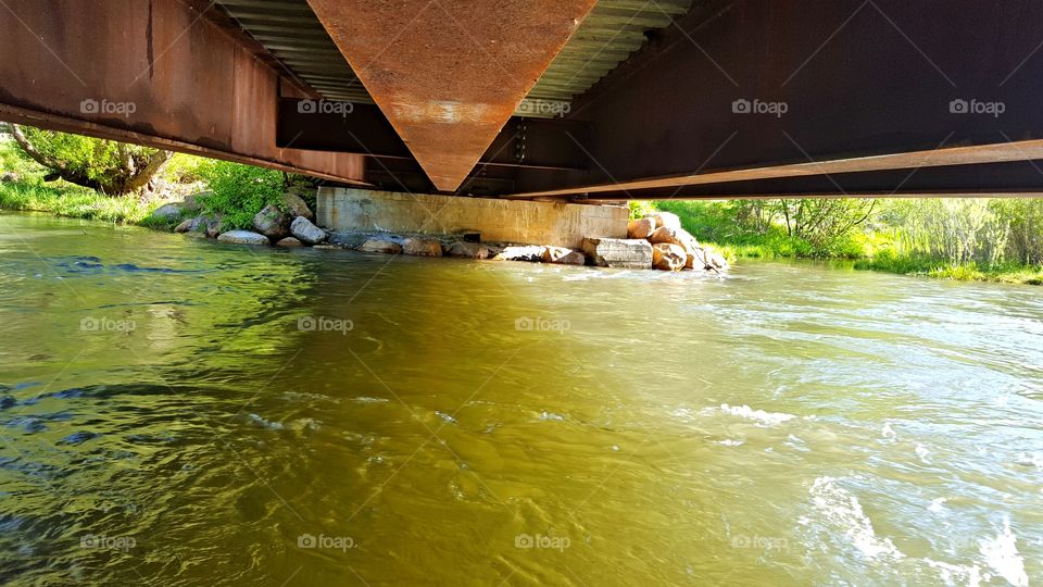Under a bridge