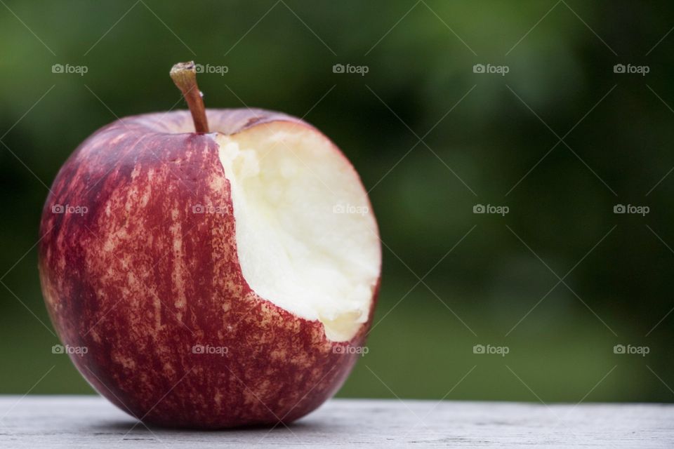 Eaten red apple