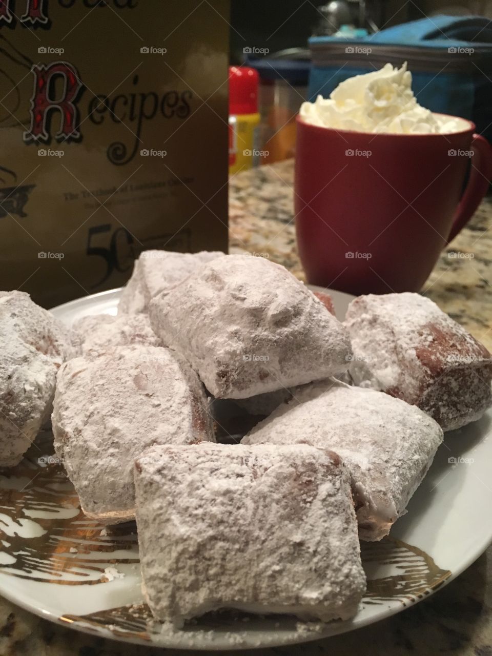 Homemade French Quarter beignets 