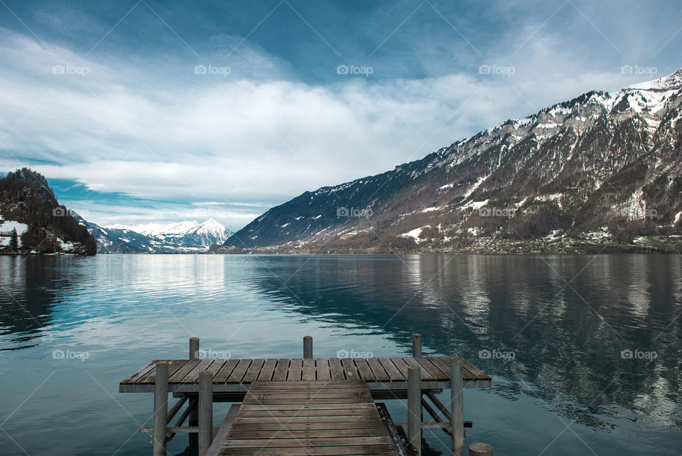 Beautiful view of lake in Switzerland