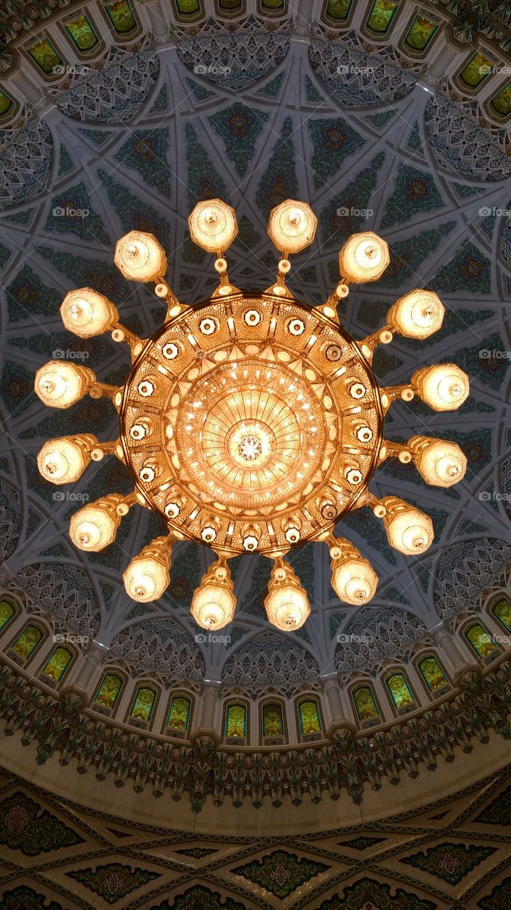 Large chandelier in the great mosque
