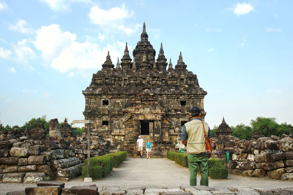 front gate of plaosan temple, one of some archaelogical sites in Jogjakarta, Indonesia