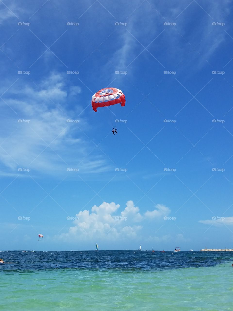 parasailing through paradise