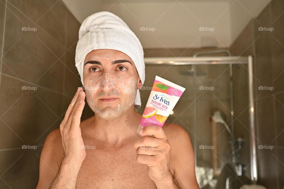 start your day with a face scrub