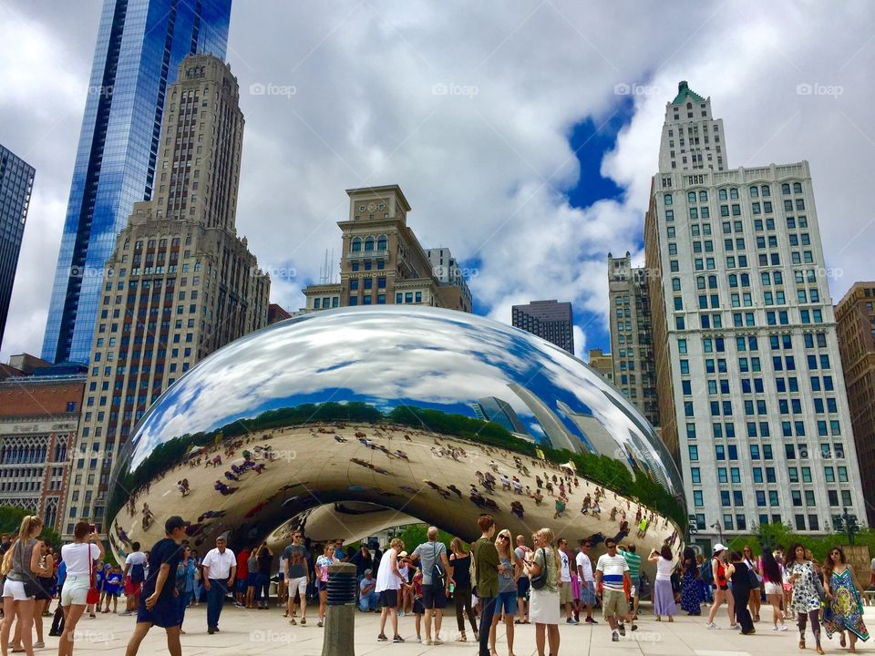 Cloud gate in Chicago