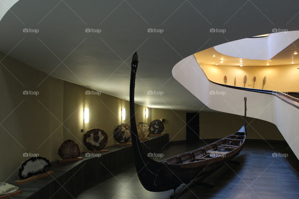 Wood boat.  Vatican Museum