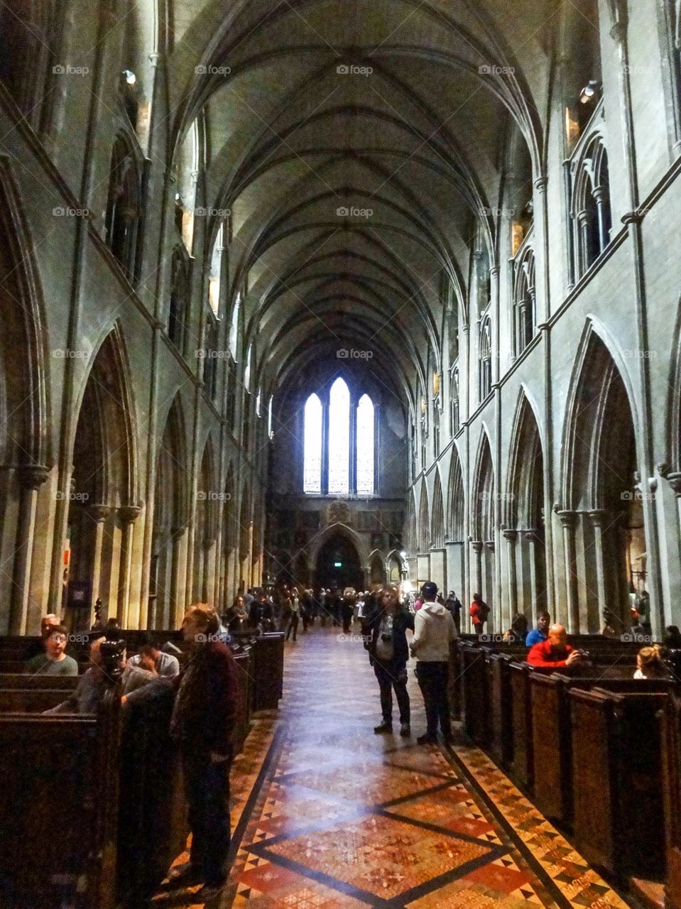 Nave and tourists in St. Patrick's