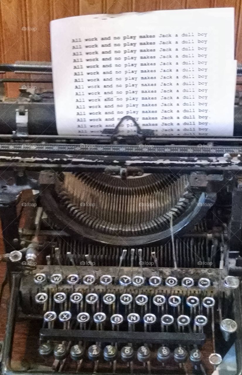 Stanley Hotel in Estes Park, Colorado.  Typewriter from "The Shining"