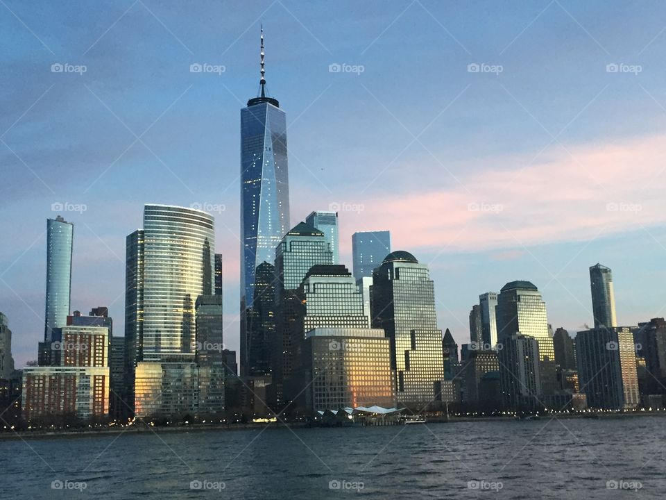 NYC Skyline at dusk
