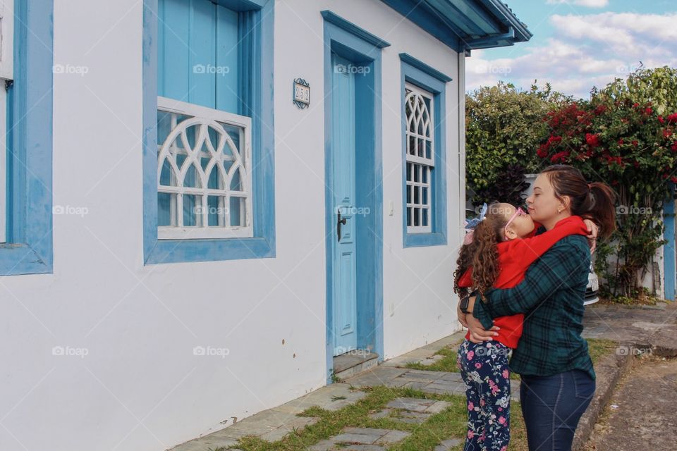 Old style houses in the countryside in Brazil
