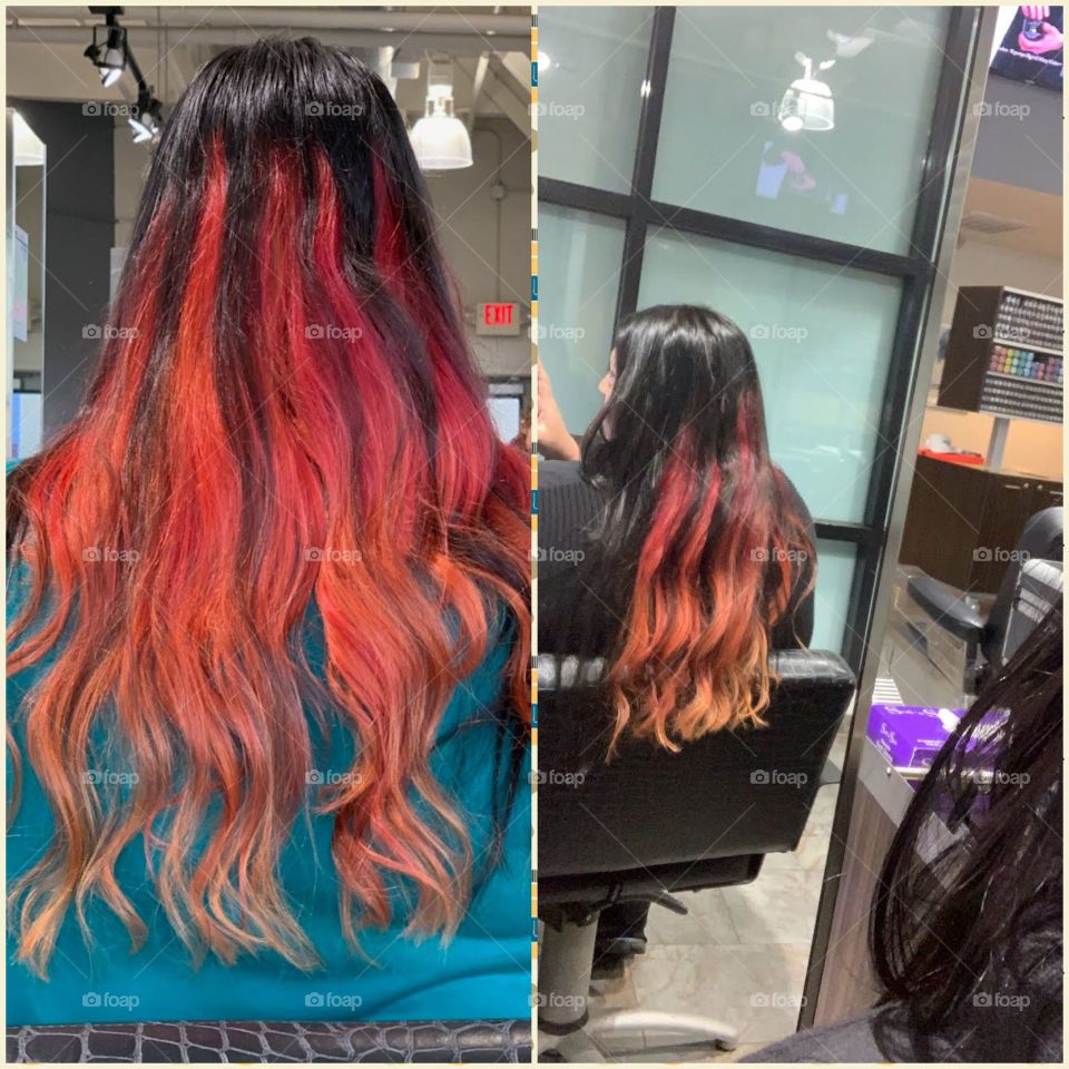 My recent new Hair color 'Autumn colors' l