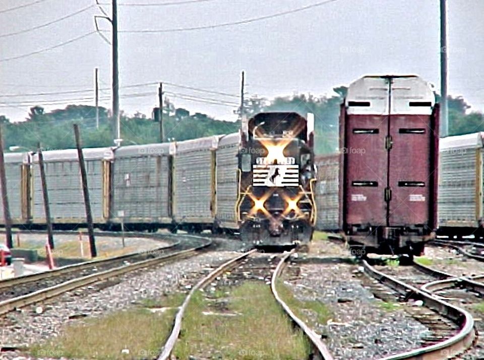 Georgia Train it was sitting with its lights on. No one was in danger.